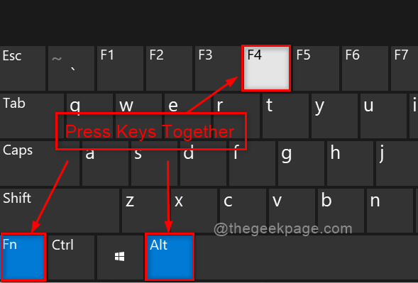 Fn Alt F4 Keys 11zon
