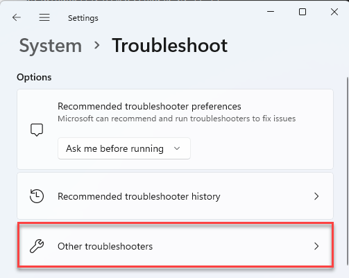 Other Troubleshooters Min