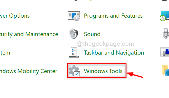 Windows Tools From Control Panel