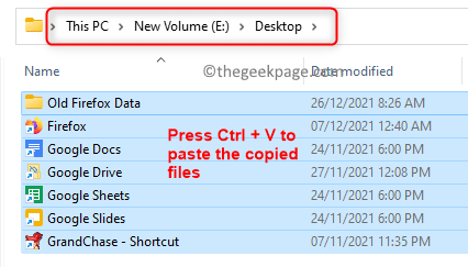 2 E Drive Paste Files Into Desktop Folder Min