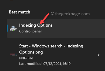 Best Match Result Indexing Options
