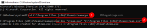 Command Prompt Create Symbolic Link Steam Executable Min