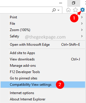 Compatibilty View Settings