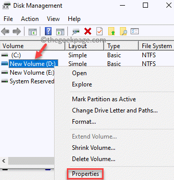 Disk Management Volume Root Drive Right Click Properties Min Min
