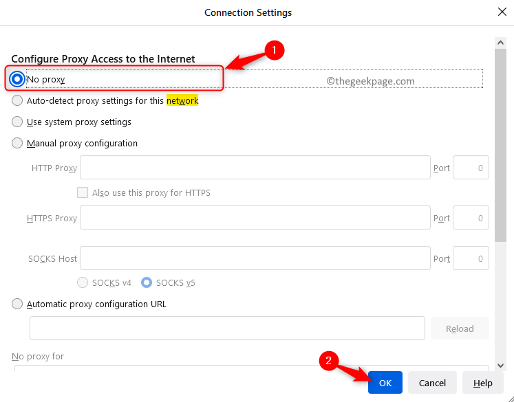 Firefox Connection Settings No Proxy Min