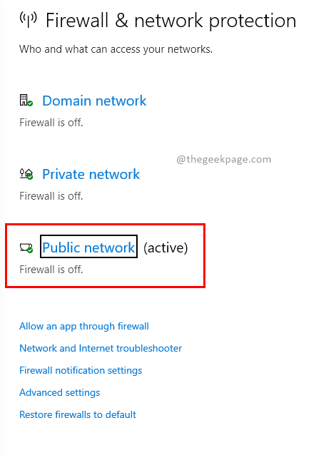 Firewall Network Settings Min