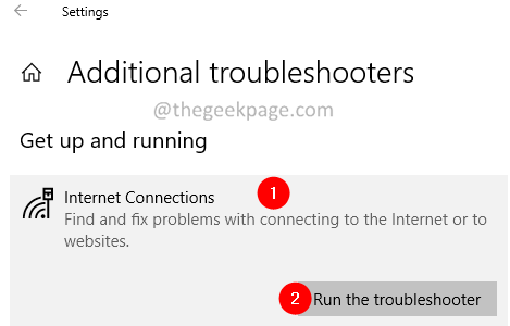 Internet Connections Run The Troubleshooter