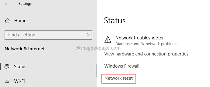 Network Reset