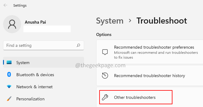 Other Troubleshooters