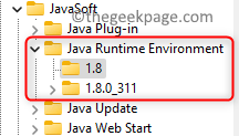 Registry Java Runtime Folder Other Version Min