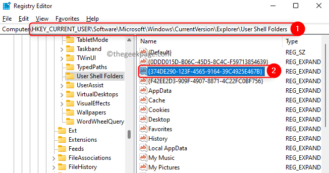 Registry User Shell Folder Select Downloads Min