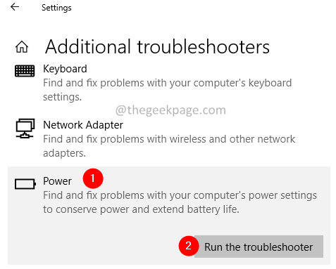 Run Additional Troubleshooter