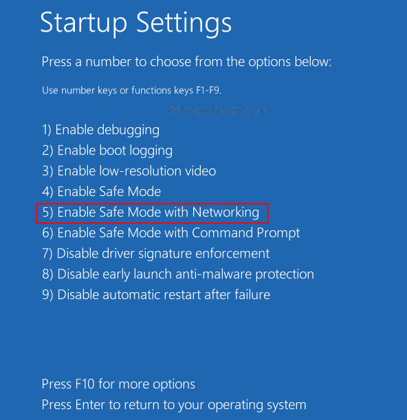 Safe Mode With Networking