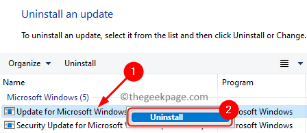 Select And Uninstall Update Min