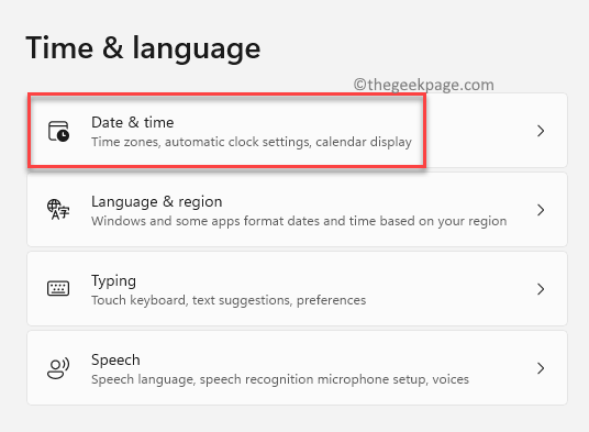 Settings Time & Language Date & Time
