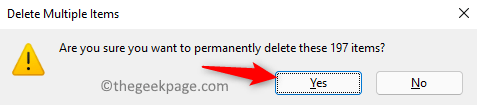 Temp Folder Click Yes Delete Confirmation Min