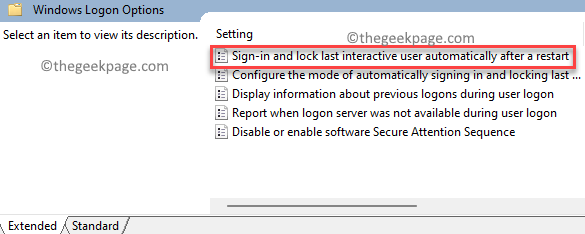 Windows Logon Options Sign In And Lock Last Interactive User Automatically After A Restart