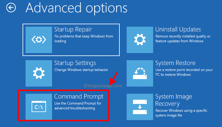 Command Prompt Advanced Options Min