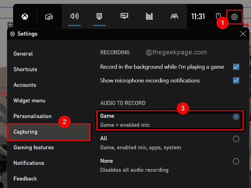 Enable Audio Recording 11zon