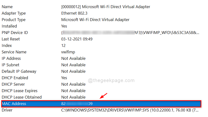 how to check mac address on server 12