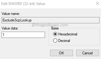 Modify Exclude Scp