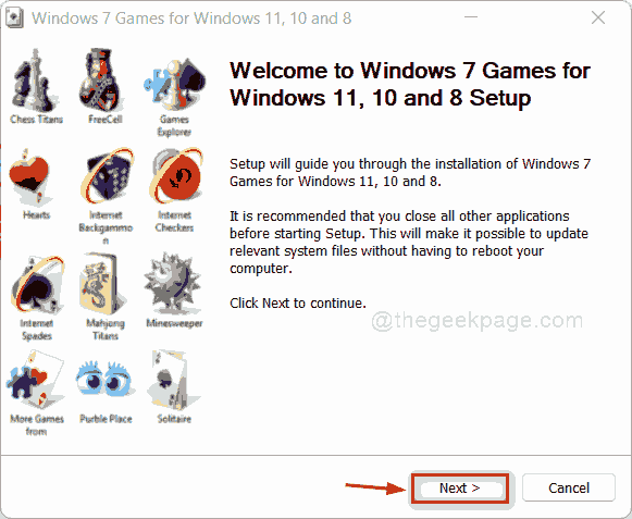 Next Button Windows7games 11zon