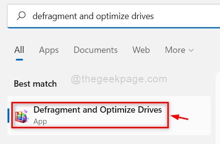 Open Defragment And Optimize Drives 11zon