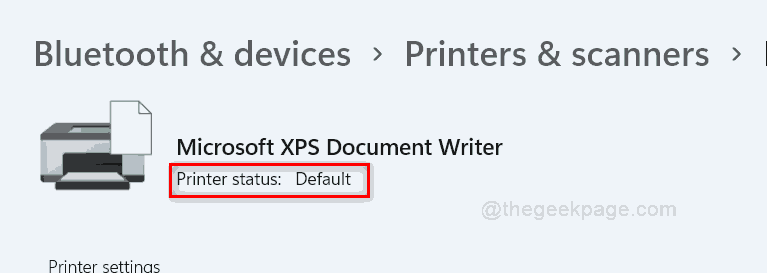 Printer Status Default 11zon