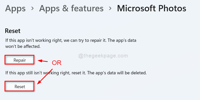 Repair Or Reset Photos App 11zon