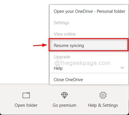 Resume Syncing Onedrive 11zon