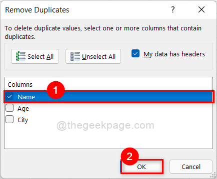 Select Column To Remove Duplicates 11zon