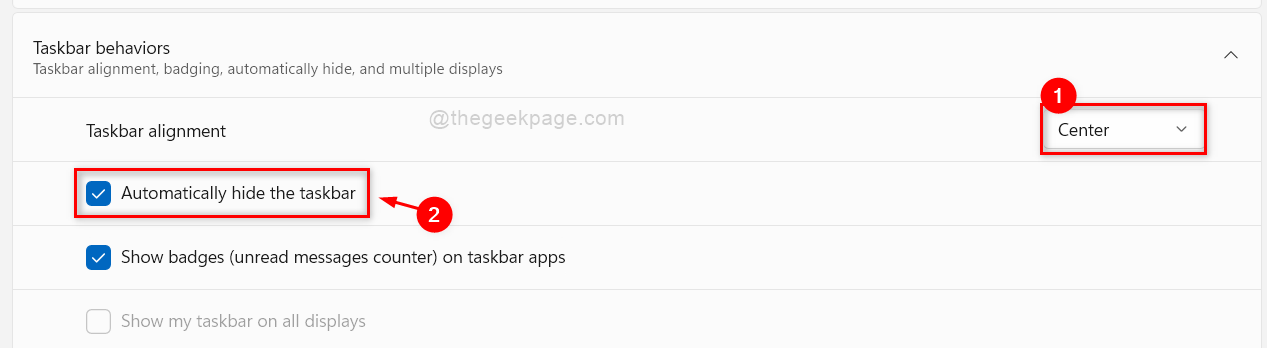 Taskbar Auto Hide Option Settings App 11zon
