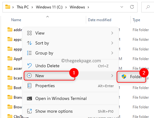 Create New Folder In C Windows Min