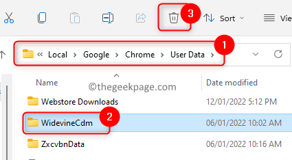 Delete Widevicecdm Folder In Chrome User Data Folder Min