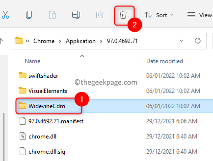 Delete Widevicecdm Folder In Version Folder Min