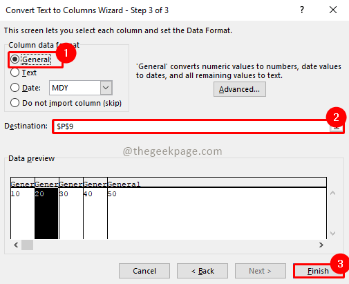 excel text import wizard split into rows