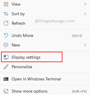 Display Settings Min