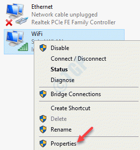 Network Connections Active Wifi Connection Right Click Propertie Min