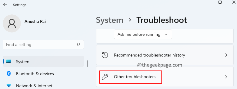 Other Troubleshoooters