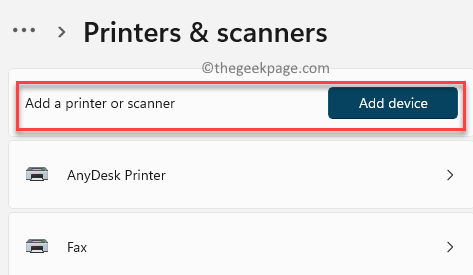 Printers & Scanners Add A Printer Or Scanner Add Device