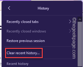Clear Recent History Min