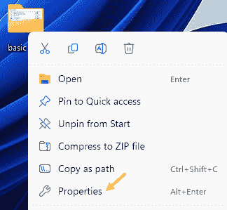 Folder Properties Min