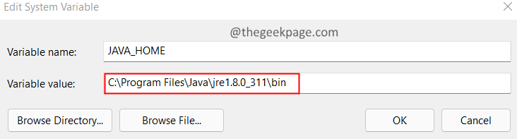 Update The Location In Java Home Variable