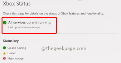 Xbox Status Report Min