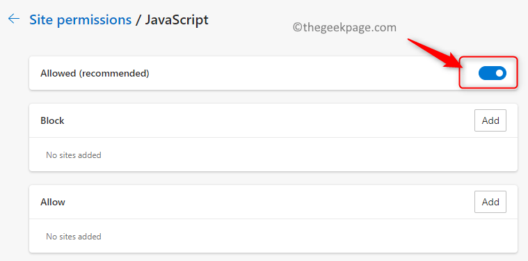 Edge Site Permissions All Permissions Select Javascript Toggle On Allowed Min