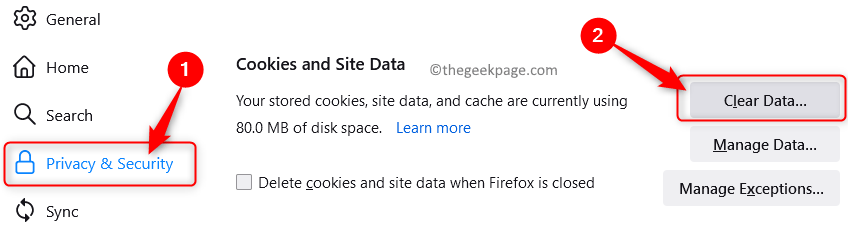 Firefox Privacy Clear Data Min