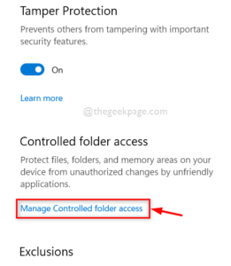 Manage Controlled Folder Access 11zon