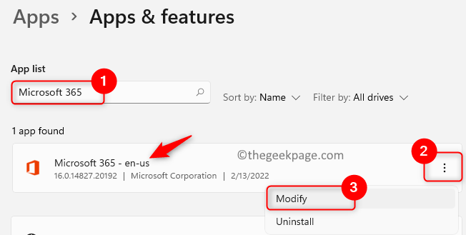 Office 365 Modify Installation Min