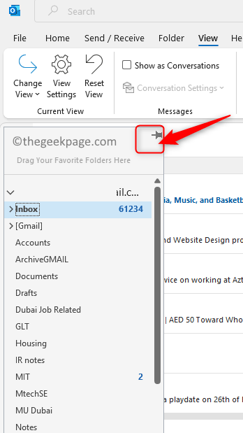 How To Fix Missing Folder Pane Issue In Outlook