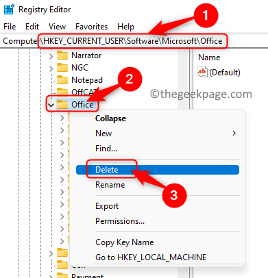 Registry User Software Microsoft Office Folder Delete Min